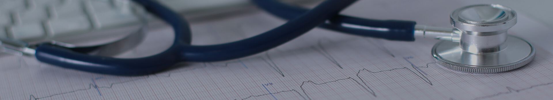 Stethoscope on an EKG chart