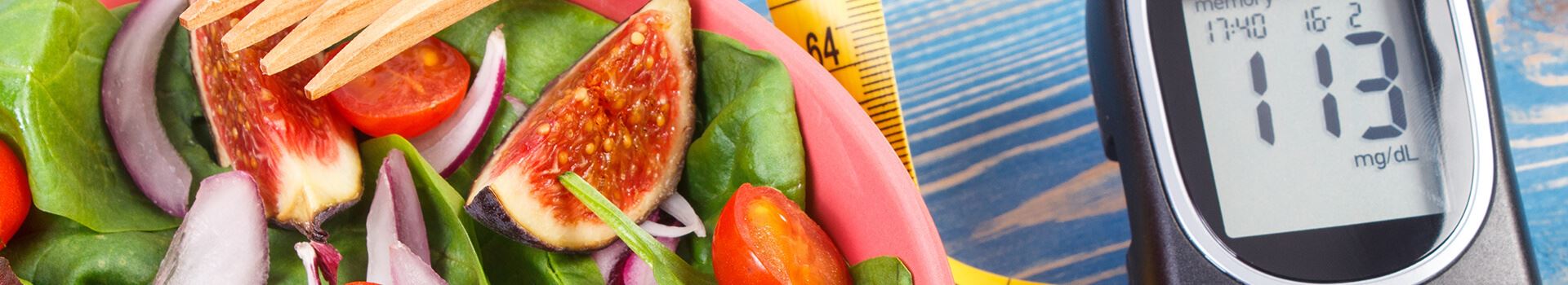 Food next to a diabetic PT INR Test